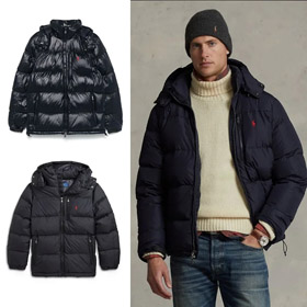 MONCLER GENIUS Canada Goose Polo Ralph Lauren Pony broderie brillante demi-haut col à manches longues veste en duvet-4293  