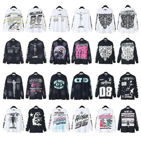 T-shirt à manches longues imprimé graphique HELLSTAR-4428  