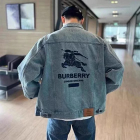 Burberry nouvelle veste en denim brodé-4867  