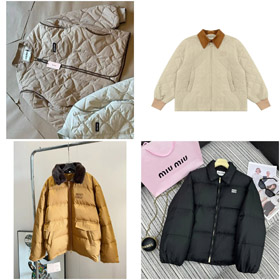 Miu Miu nouveau logo à motif diamant patch brodé col veste-4872  