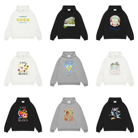 Casablanca lettre motif à capuchon sweatshirt à manches longues-5138  