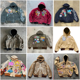 Carhartt nouveau sweatshirt à capuchon imprimé numérique zip-up-5140  