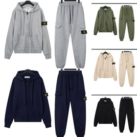 Stone Island zip-up hoodie et pantalon set-5246  