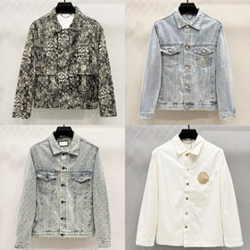 Louis Vuitton LV Gucci Dior logo lettre jacquard brodé veste en denim-5320  