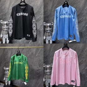 Chrome Cœurs CH Nouvelle édition limitée Floral manches Ice Hockey Jersey Loose T-shirt-5325  