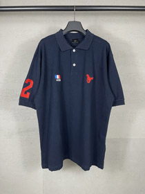 Burberry détresse, logo cheval brodé, polo décontracté à coupe lâche-5331  