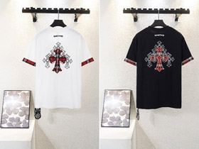 Chrome Hearts CH nouveau design brodé T-shirt à manches courtes-5422  