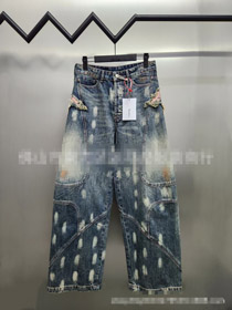 Acne Studios 1996 papillon brodé Jeans en denim lavé-5480  