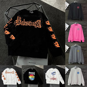 Balenciaga 100% coton imprimé crew cou sweatshirt-5529  