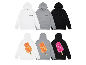 Stussy imprimer crème glacée Hoodie-5537  