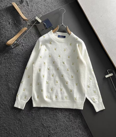 Louis Vuitton LV all-over brodé lettre tricot pull-5542  
