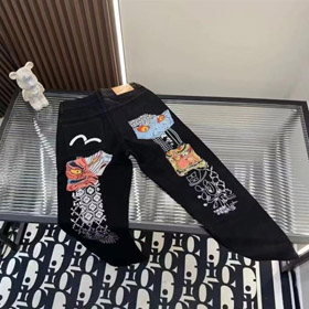 EVISU nouveau jeans en denim brodé à jambes droites-5867  