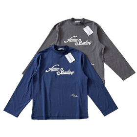 Acne Studios 3D brodé cursif signature manches longues T-shirt-5923  