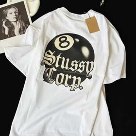 Black 8 letter T-shirt-1295
