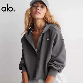 ALO femme printemps et automne lâche yoga pullover à capuche-2581