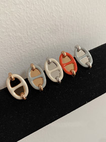 Hermes cochon nez huile goutte boucles d'oreilles-3610  