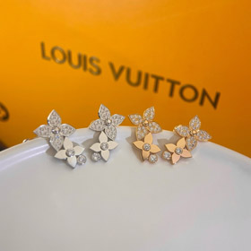 Louis Vuitton LV plein diamant quatre feuilles boucles d'oreilles de trèfle-4030  